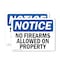 Signmission No Firearms Allowed On Property OSHA Notice Sign, Vinyl Decal, 10in W x 7in L, 2PK OS-2PACK-NS-D-710-L-16103 - alternate 1